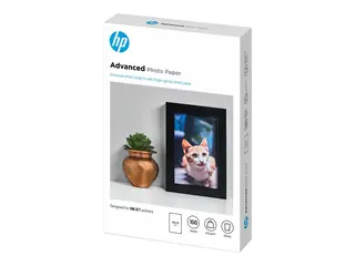 HP Advanced Glossy Photo Paper Blank - 100 x 150 mm - 250 g/m&#178; - 100 ark fotopapir - for ENVY 50XX, 76XX; ENVY Inspire 7920; Officejet 52XX, 80XX; Photosmart B110, Wireless B110