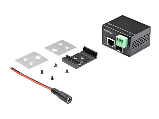 StarTech.com Industrial Fiber to Ethernet Media Converter, 100Mbps...