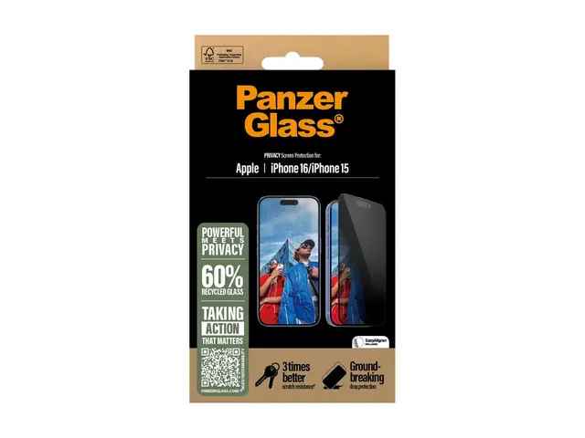 PanzerGlass - Skjermbeskyttelse for mobiltelefon ultrabred passfor...