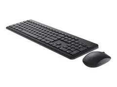 Dell Keyboard and Mouse KM3322W - Tastatur- og mussett trådløs - 2.4 GHz - QWERTY - Internasjonal engelsk / kanadisk fransk - svart - med 3 years NBD Advance Exchange