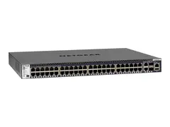 NETGEAR M4300-52G - Switch - L3 - Styrt - 2 x 10/100/1000/10000 + 2 x 10 Gigabit SFP+ + 48 x 10/100/1000 front til bakside-luftflyt - rackmonterbar