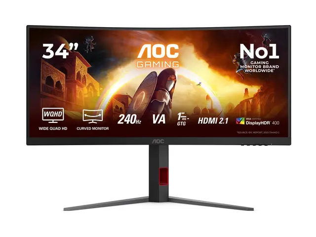 AOC Gaming CU34G4Z - LED-skjerm gaming kurvet 34" 3440 x 1440 WQHD...