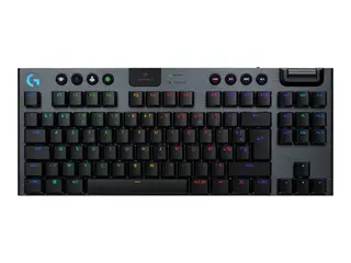 Logitech G G915 X - Tastatur - LIGHTSPEED TKL - bakgrunnsbelyst - trådløs - Bluetooth 5.0, 2.4 GHz, USB - AZERTY - Fransk - tastsvitsj: GL Linear - svart