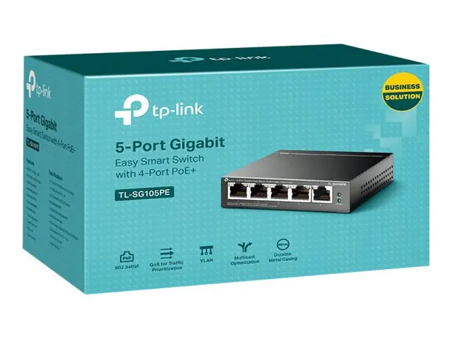TP-Link TL-SG105PE - Switch - Styrt - 5 x 10/100/1000 (4 PoE+) - s...