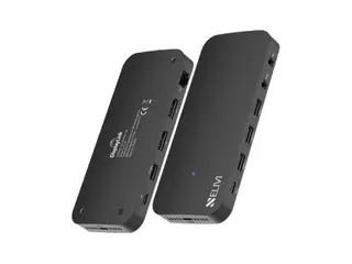 Elivi ORION - dokkingstasjon - USB-C / USB-A 10-spors - 2 x DP - 1GbE, USB 2.0