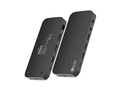 Elivi ORION - dokkingstasjon USB-C / USB-A 10-spors 2 x DP 1GbE, U...