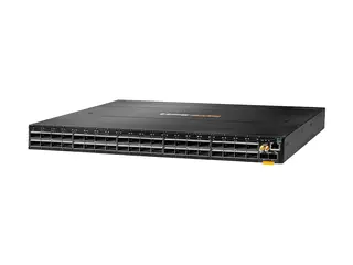 HPE Aruba Networking 9300S 32p QSFP28 100G 8p QSFP-DD 400G Switch - L3 - Styrt - 32 x 100 Gigabit QSFP28 + 8 x 400 Gigabit QSFP-DD - front til bakside-luftflyt - rackmonterbar