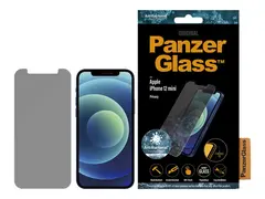 PanzerGlass - Skjermbeskyttelse for mobiltelefon glass - med personvernsfilter - krystallklar - for Apple iPhone 12 mini