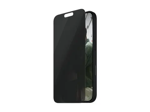 SAFE. by PanzerGlass - Skjermbeskyttelse for mobiltelefon ultrabred passform - glass - med personvernsfilter - 2-veis - for Apple iPhone 15, 16