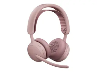Logitech Zone Wireless 2 - Hodesett - on-ear Bluetooth - trådløs - aktiv støydemping - USB-C via Bluetooth-adapter - rosa - Certified for Microsoft Teams