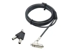 DICOTA - Sikkerhetskabellås - ultra tynn sølv - 2 m