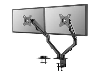 Neomounts FPMA-D650D - Monteringssett full bevegelse - for 2 LCD-skjermer - st&#229;l - svart - skjermst&#248;rrelse: 17&quot;-27&quot; - klemmemonterbar, malje, skrivebordsmonterbar