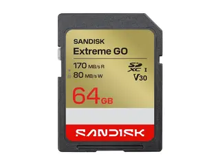 SanDisk Extreme Go - Flashminnekort - 64 GB Video Class V30 / UHS-I U3 - SDXC UHS-I