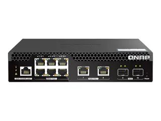 QNAP - Switch - halvbredde - Styrt 10 x 2.5GBase-T + 2 x 10 Gigabit SFP+ + 6 x 2.5GBase-T + 2 x 10 Gigabit Ethernet - PoE++ (310 W)
