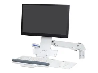 Ergotron StyleView Sit-Stand Combo - Monteringssett (leddarm, tastaturbakke) for LCD-skjerm / PC-utstyr - aluminium, kvalitetsplast - hvit - skjermst&#248;rrelse: inntil 24&quot; - veggmonterbar