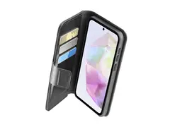 Cellular Line Book Agenda - Lommebok for mobiltelefon fauxlær, økolær - svart - for Samsung Galaxy A36, A56