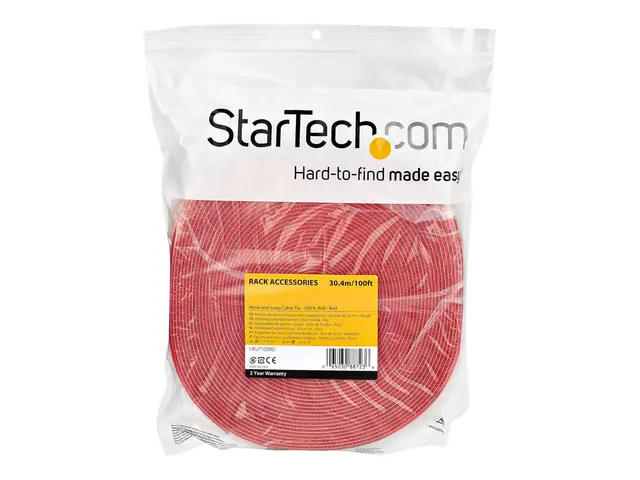 StarTech.com 100ft Hook and Loop Roll, Cut-to-Size Reusable Cable ...