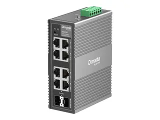 TP-Link Omada IES208G V1 - Switch industriell - Styrt - 6 x 10/100/1000 + 2 x kombo Gigabit SFP/RJ-45 - DIN-skinnemonterbar, veggmonterbar