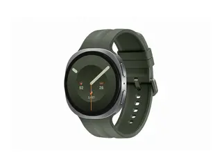 Samsung Galaxy Watch9 - 44 mm - sølvfarget smartklokke med sportsbånd - oliven - båndbredde: M/L - display 1.47" - 32 GB - LTE, NFC, Wi-Fi, Bluetooth - 4G - 34 g - sølv