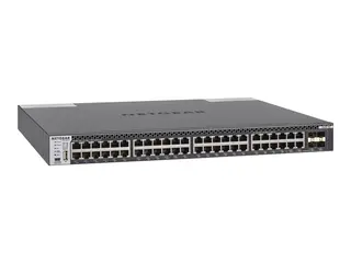 NETGEAR M4300-48X - Switch - L3 - Styrt - 48 x 10 Gigabit Ethernet + 4 x delt 10 Gigabit SFP+ front til bakside-luftflyt - rackmonterbar