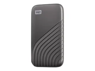 WD My Passport SSD WDBAGF5000AGY - SSD - kryptert 500 GB - ekstern (bærbar) - USB 3.2 Gen 2 (USB-C kontakt) - 256-bit AES - romgrå