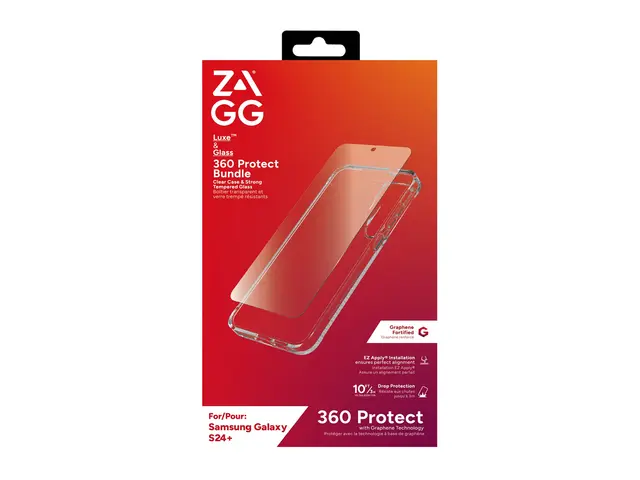 Zagg Luxe + Glass 360 - Baksidedeksel for mobiltelefon grafen Sams...