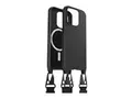 OtterBox React Series - Baksidedeksel for mobiltelefon halskjede - MagSafe-samsvar - svart - for Apple iPhone 15 Pro