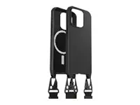 OtterBox React Series - Baksidedeksel for mobiltelefon halskjede - MagSafe-samsvar - svart - for Apple iPhone 15 Pro