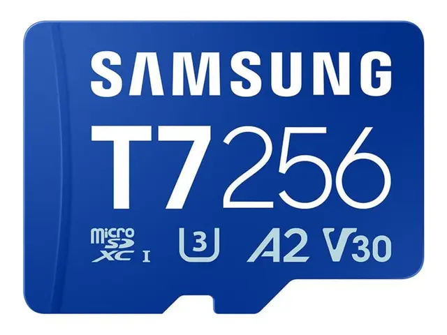 Samsung T7 MB-MB256T - Flashminnekort - 256 GB - A2 / Video Class ...