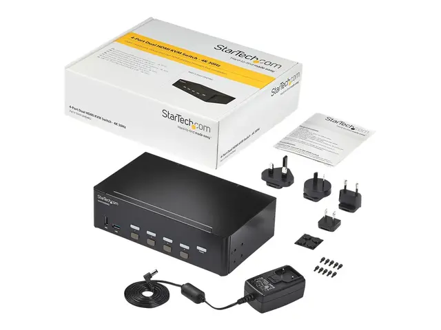 Startech StarTech.com 4-Port Dual Monitor HDMI KVM Switch with Aud...