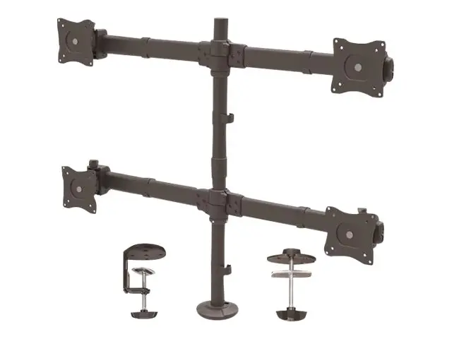 StarTech.com Desk Mount Quad Monitor Arm, Ergonomic VESA 4 2x2 up ...