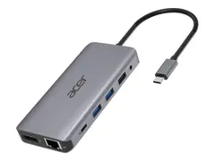Acer 12-In-1 Type-C Adapter - dokkingstasjon USB-C - 2 x HDMI, DP - 1GbE