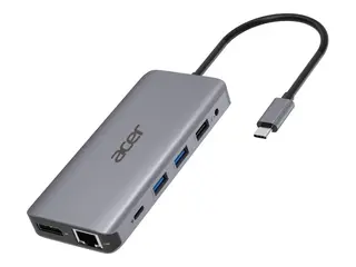 Acer 12-In-1 Type-C Adapter - dokkingstasjon USB-C - 2 x HDMI, DP - 1GbE