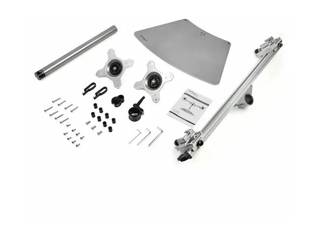 StarTech.com Dual Monitor Stand, Ergonomic Free Standing Desktop S...