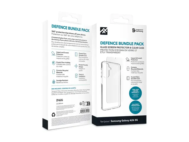 iFrogz Defence - Bundle pakke baksidedeksel for mobiltelefon blank...