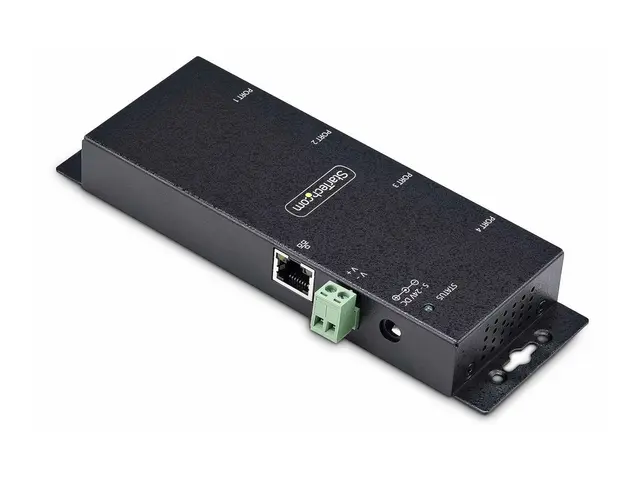 StarTech.com 4P Serial to Ethernet Adapter, IP LAN RS232 DB9 Conve...