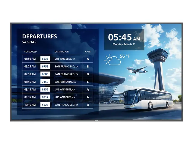 Philips 65BDL6017P - 65" Diagonalklasse (64.5" synlig) P-Line 6000 Series LED-bakgrunnsbelyst LCD-skjerm - intelligent skilting - 4K UHD (2160p) 3840 x 2160 