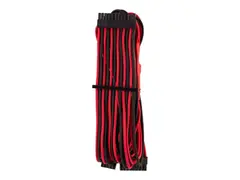CORSAIR Premium individually sleeved (Type 4, Generation 4) Strømkabel - 24-pins ATX (hunn) til 24 pin ATX (20+4) (hunn) - svart, rød