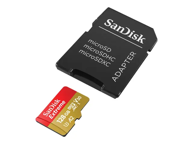 SanDisk Extreme - Flashminnekort (microSDXC til SD-adapter inklude...