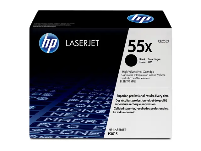 HP 55X - Høy ytelse svart original LaserJet tonerpatron (CE255X) f...