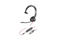 HP Poly Blackwire 3315 - Blackwire 3300 series hodesett - on-ear - kablet - 3,5 mm jakk, USB-C - svart - UC-sertifisert, Certified for Microsoft Teams