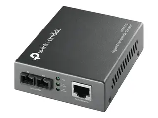 TP-Link MC210CS - Fibermedieomformer 1GbE - 1000Base-FX, 1000Base-T - RJ-45 / SC-enkeltmodus - opp til 15 km - 1310 nm - for P/N: TL-MC1400, TL-SG3210XHP-M2 V2.6, TL-SG3452XP V1