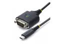 StarTech - USB-C / serial cable - USB-C (hann) til DB-9 (hann) skrubar USB 2.0 / USB 1.1 - 30 cm - COM retention, formstøpt, robust, støtter RS-232 seriell grensesnitt - svart