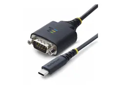 StarTech - USB-C / serial cable - USB-C (hann) til DB-9 (hann) skrubar USB 2.0 / USB 1.1 - 30 cm - COM retention, formstøpt, robust, støtter RS-232 seriell grensesnitt - svart