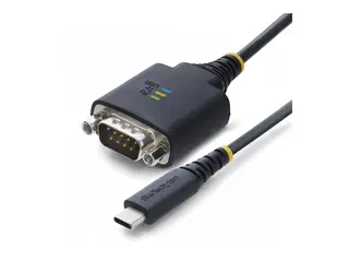 StarTech - USB-C / serial cable - USB-C (hann) til DB-9 (hann) skrubar USB 2.0 / USB 1.1 - 30 cm - COM retention, formstøpt, robust, støtter RS-232 seriell grensesnitt - svart