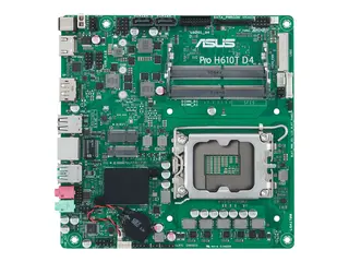 ASUS Pro H610T D4-CSM - Hovedkort Thin mini ITX - LGA1700-sokkel - H610 Chipset - USB 3.2 Gen 1, USB 3.2 Gen 2 - Gigabit LAN - innbygd grafikk (CPU kreves) - HD-lyd (8-kanalers)
