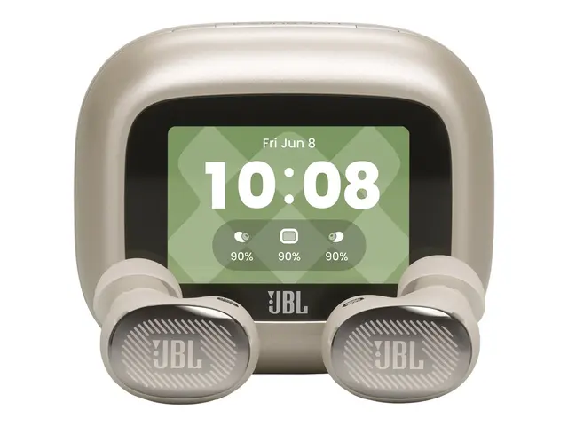 JBL LIVE Buds 4 - True wireless-hodetelefoner med mikrofon i øret - Bluetooth - aktiv støydemping - champagne 