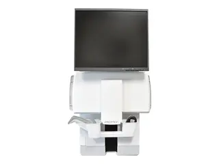 Ergotron StyleView - Monteringssett (tastaturhylle, håndleddsstøtte, musepung, loddrett panelløfteinnretning) for LCD-skjerm / PC-utstyr - pasientrom - stål - hvit - skjermstørrelse: inntil 24"