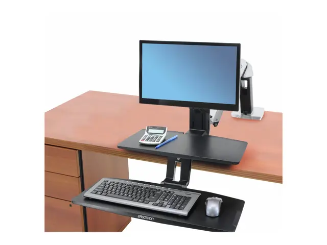 Ergotron WorkFit-A Single HD Workstation With Suspended Keyboard -...
