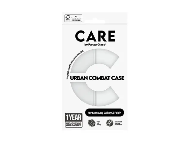 PanzerGlass CARE Galaxy Z Fold7 Urban Combat deksel (gjennomsiktig) Klar ramme 